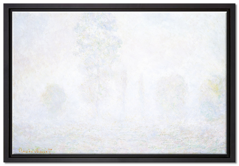 Claude Monet - Morgennebel  auf Leinwandbild gerahmt Größe 60x40