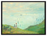 Claude Monet - Klippen bei Pourville  auf Leinwandbild gerahmt Größe 80x60