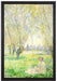 Claude Monet - Frau unter den Weiden sitzend  auf Leinwandbild gerahmt Größe 60x40