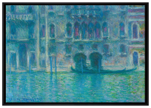 Claude Monet - Palazzo da Mula in Venedig auf Leinwandbild gerahmt Größe 100x70