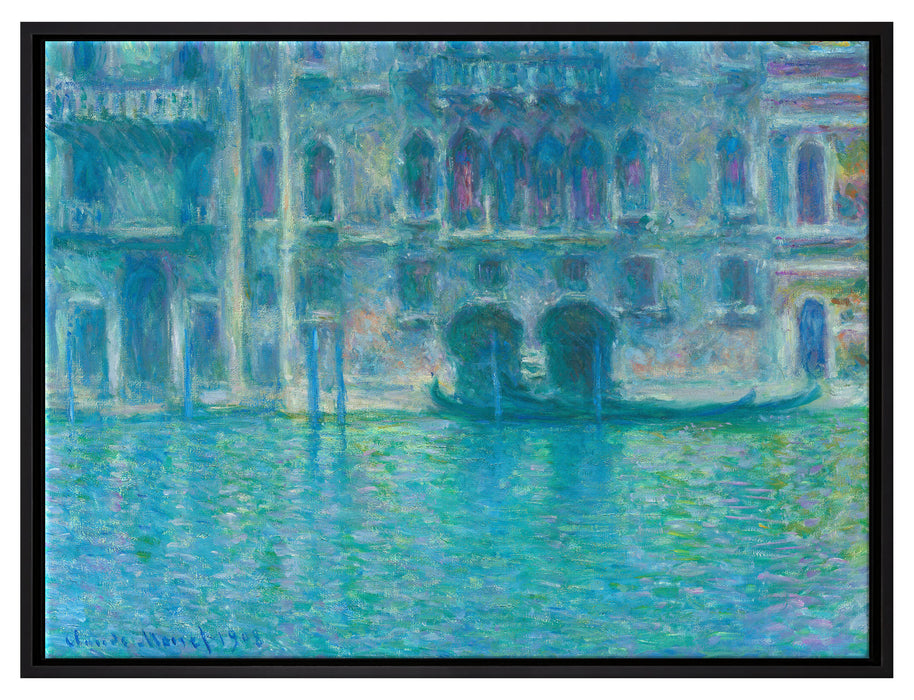 Claude Monet - Palazzo da Mula in Venedig  auf Leinwandbild gerahmt Größe 80x60
