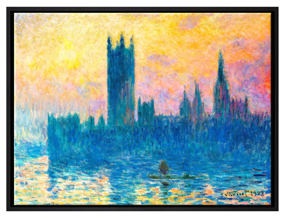 Claude Monet - The Houses of Parliament  auf Leinwandbild gerahmt Größe 80x60