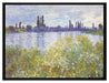 Claude Monet - Seine-Ufer Vétheuil  auf Leinwandbild gerahmt Größe 80x60