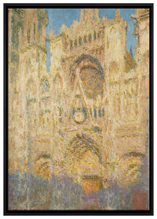 Claude Monet - Kathedrale von Rouen II auf Leinwandbild gerahmt Größe 100x70