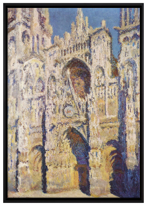 Claude Monet - Kathedrale von Rouen III auf Leinwandbild gerahmt Größe 100x70