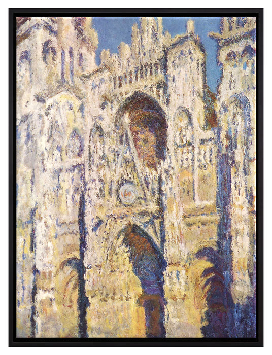 Claude Monet - Kathedrale von Rouen III  auf Leinwandbild gerahmt Größe 80x60