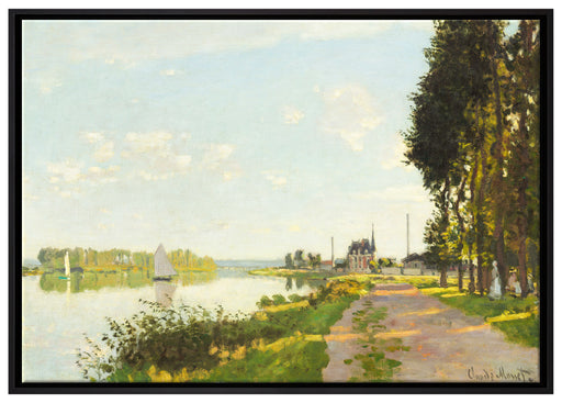 Claude Monet - Argenteuil auf Leinwandbild gerahmt Größe 100x70