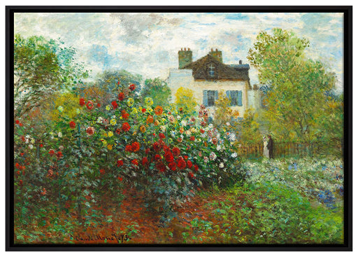 Claude Monet - Des Künstlers Garten in ArgenteuilEi auf Leinwandbild gerahmt Größe 100x70