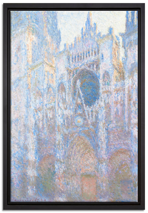 Claude Monet - Das Tor der Kathedrale von Rouen im Mo  auf Leinwandbild gerahmt Größe 60x40