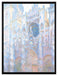 Claude Monet - Das Tor der Kathedrale von Rouen im Mo  auf Leinwandbild gerahmt Größe 80x60