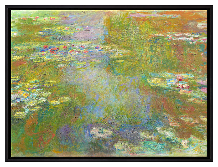 Claude Monet - Seerosenteich  auf Leinwandbild gerahmt Größe 80x60