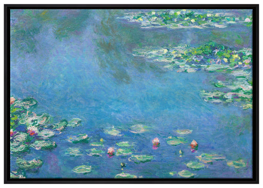Claude Monet - Seerosen IV auf Leinwandbild gerahmt Größe 100x70