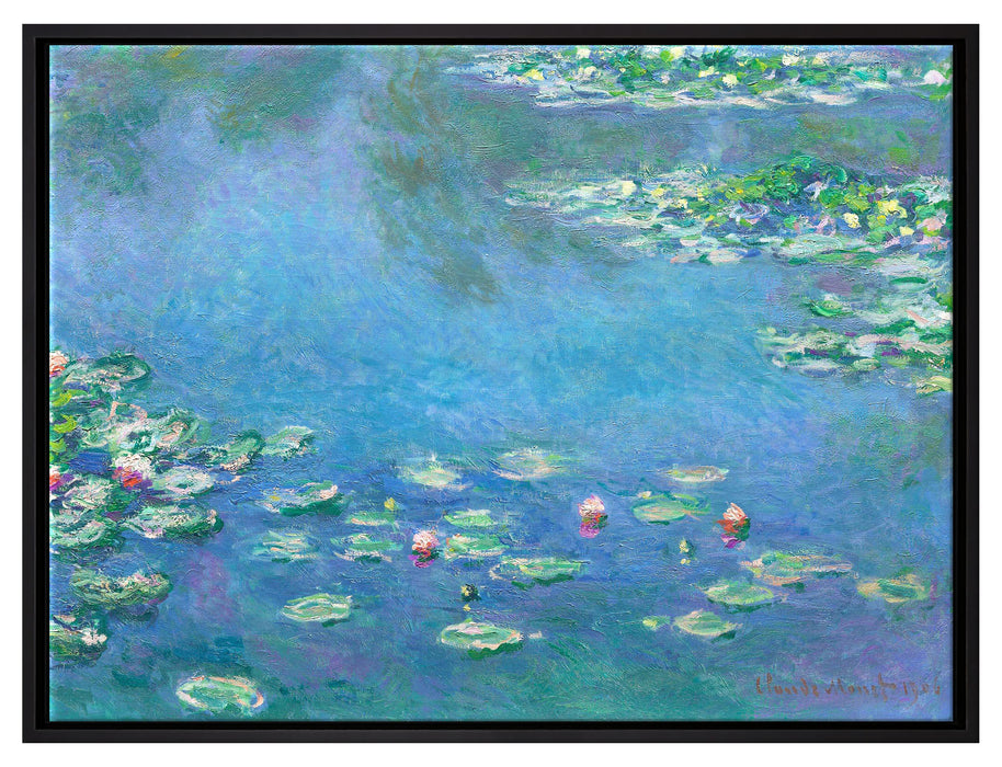 Claude Monet - Seerosen IV  auf Leinwandbild gerahmt Größe 80x60