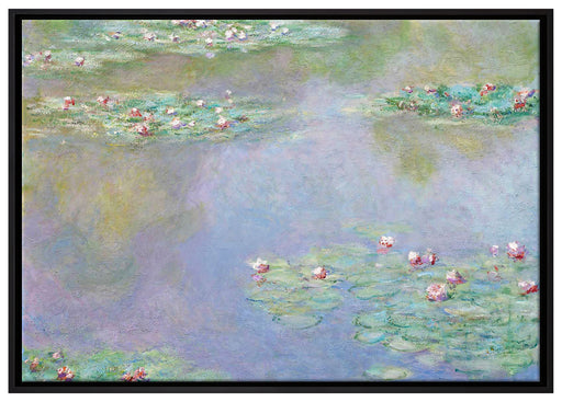 Claude Monet - Seerosen V auf Leinwandbild gerahmt Größe 100x70