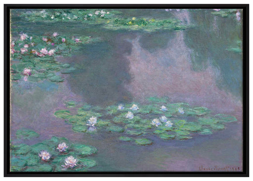 Claude Monet - Seerosen VI auf Leinwandbild gerahmt Größe 100x70
