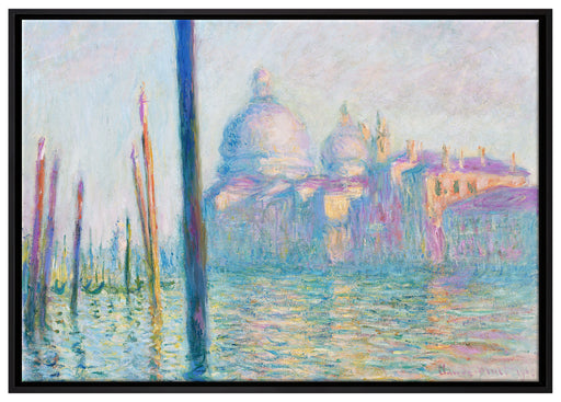 Claude Monet - Der große Kanal Venedig auf Leinwandbild gerahmt Größe 100x70