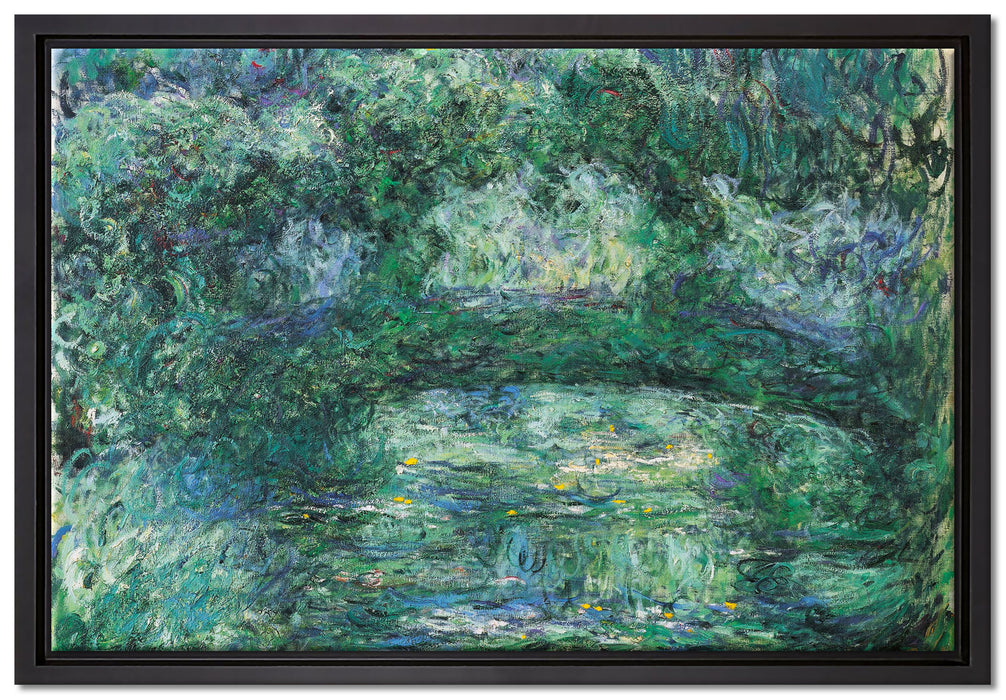 Claude Monet - japanische Brücke über den Seerosenteich III  auf Leinwandbild gerahmt Größe 60x40