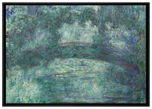Claude Monet - japanische Brücke über den Seerosenteich IV auf Leinwandbild gerahmt Größe 100x70