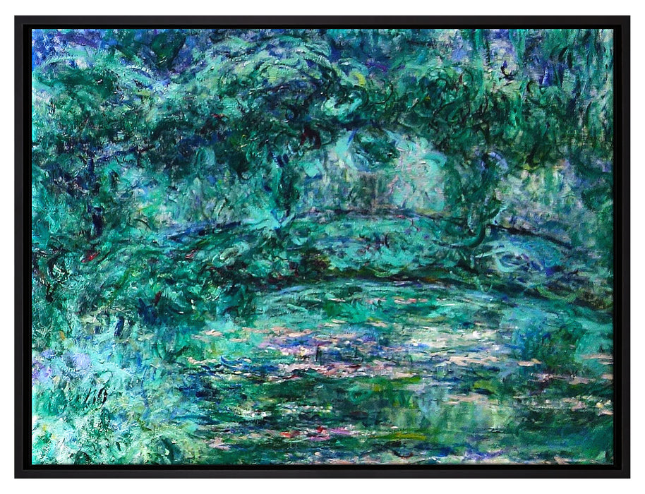 Claude Monet - japanische Brücke über den Seerosenteich VII  auf Leinwandbild gerahmt Größe 80x60