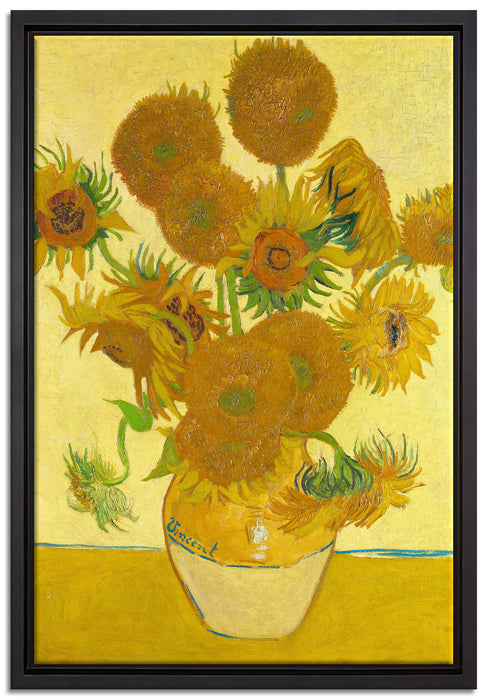 Vincent Van Gogh - Sonnenblumen I  auf Leinwandbild gerahmt Größe 60x40