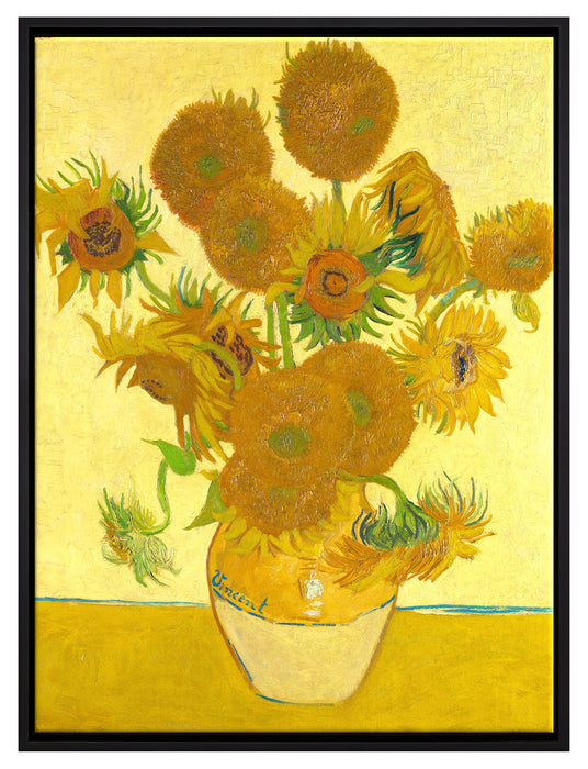 Vincent Van Gogh - Sonnenblumen I  auf Leinwandbild gerahmt Größe 80x60