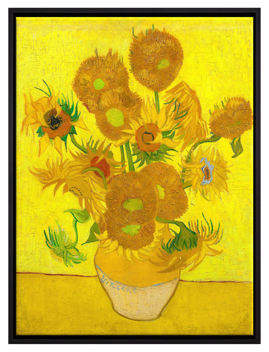 Vincent Van Gogh - Sonnenblumen II  auf Leinwandbild gerahmt Größe 80x60