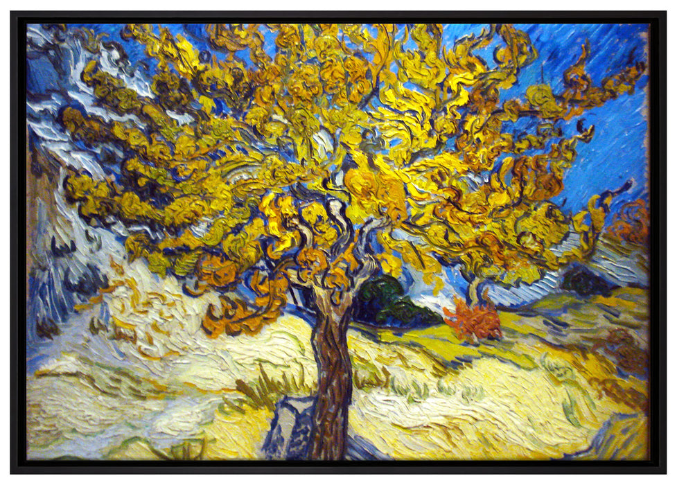 Vincent Van Gogh - Maulbeerbaum auf Leinwandbild gerahmt Größe 100x70
