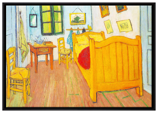 Vincent Van Gogh - Das Schlafzimmer - erste Version auf Leinwandbild gerahmt Größe 100x70