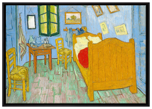 Vincent Van Gogh - Das Schlafzimmer - zweite Version auf Leinwandbild gerahmt Größe 100x70