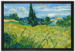 Vincent Van Gogh - Grünes Weizenfeld mit Zypressen  auf Leinwandbild gerahmt Größe 60x40