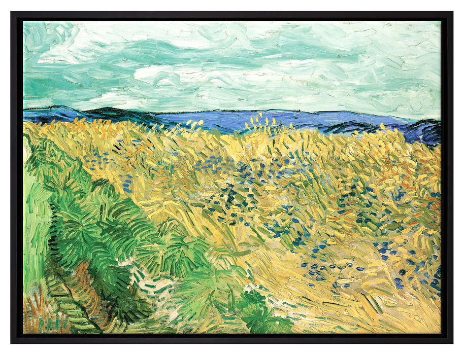 Vincent Van Gogh - Weizenfeld mit Kornblumen  auf Leinwandbild gerahmt Größe 80x60