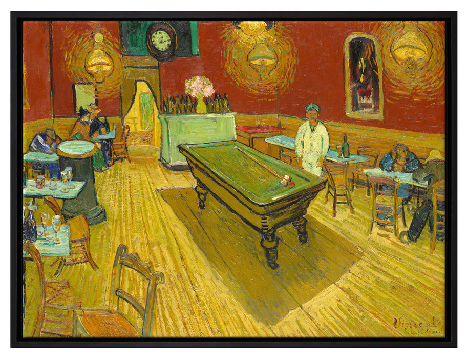 Vincent Van Gogh - Das Nachtcafé in Arles  auf Leinwandbild gerahmt Größe 80x60