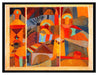 Paul Klee - Tempelgärten  auf Leinwandbild gerahmt Größe 80x60