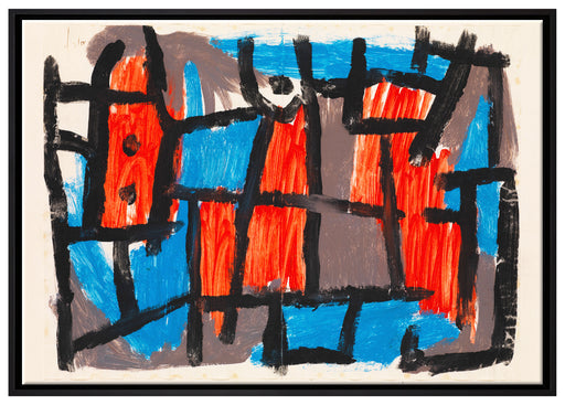 Paul Klee - Die Stunden vor der Nacht auf Leinwandbild gerahmt Größe 100x70