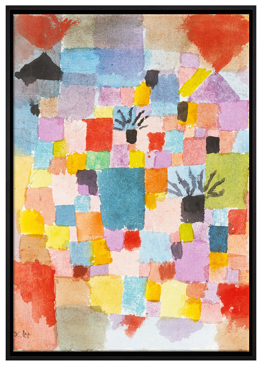 Paul Klee - Südliche Gärten auf Leinwandbild gerahmt Größe 100x70