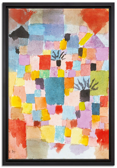 Paul Klee - Südliche Gärten  auf Leinwandbild gerahmt Größe 60x40