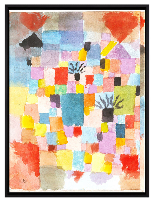 Paul Klee - Südliche Gärten  auf Leinwandbild gerahmt Größe 80x60