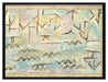 Paul Klee - Der Rhein bei Duisburg  auf Leinwandbild gerahmt Größe 80x60