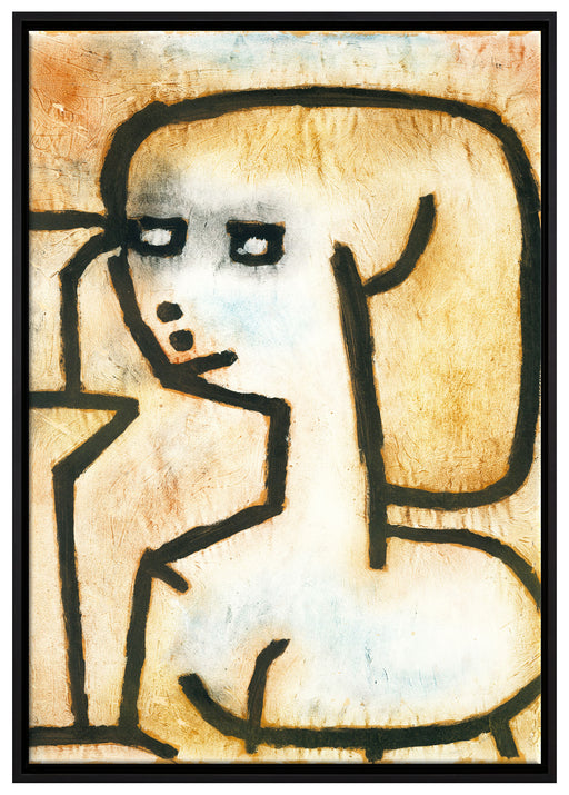 Paul Klee - Mädchen in Trauer auf Leinwandbild gerahmt Größe 100x70