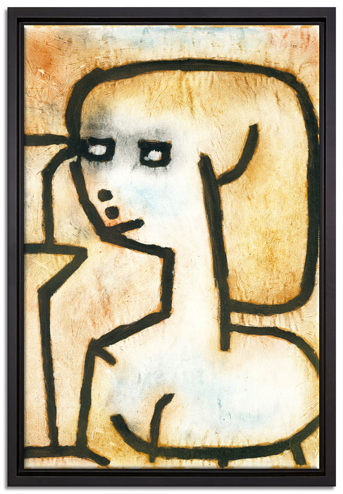 Paul Klee - Mädchen in Trauer  auf Leinwandbild gerahmt Größe 60x40