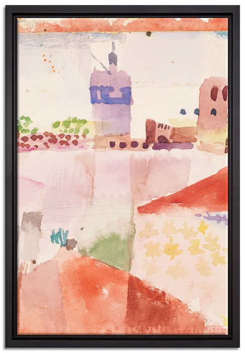 Paul Klee - Hammamet Tunesien und ihre Moschee  auf Leinwandbild gerahmt Größe 60x40