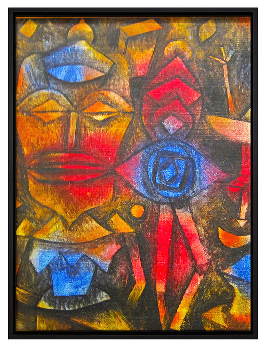 Paul Klee - Figurinen Sammlung  auf Leinwandbild gerahmt Größe 80x60