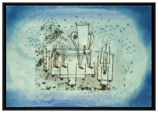 Paul Klee - Das Stuhl-Tier auf Leinwandbild gerahmt Größe 100x70