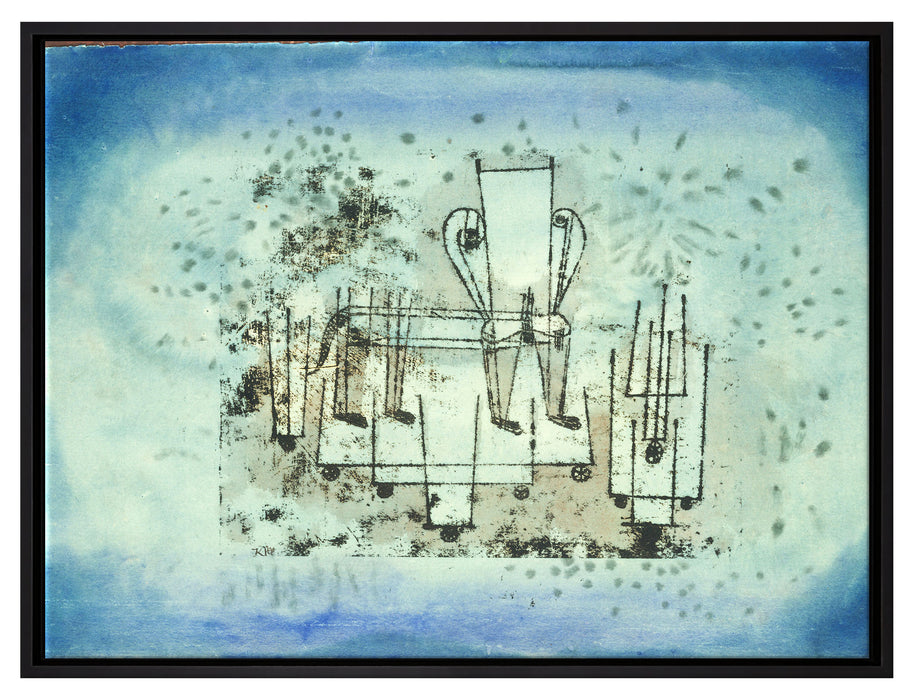 Paul Klee - Das Stuhl-Tier  auf Leinwandbild gerahmt Größe 80x60