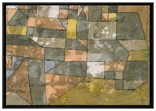 Paul Klee - Norddeutsche Stadt auf Leinwandbild gerahmt Größe 100x70