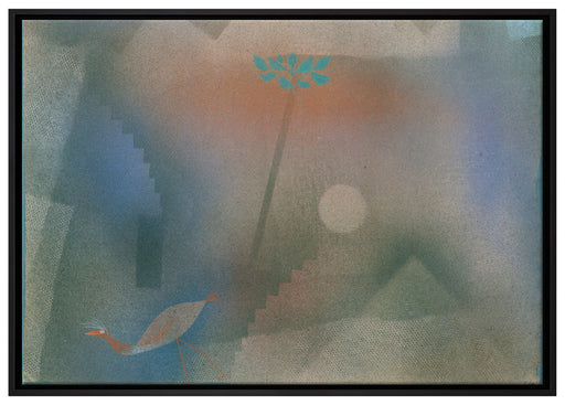 Paul Klee - Abwandernder Vogel auf Leinwandbild gerahmt Größe 100x70