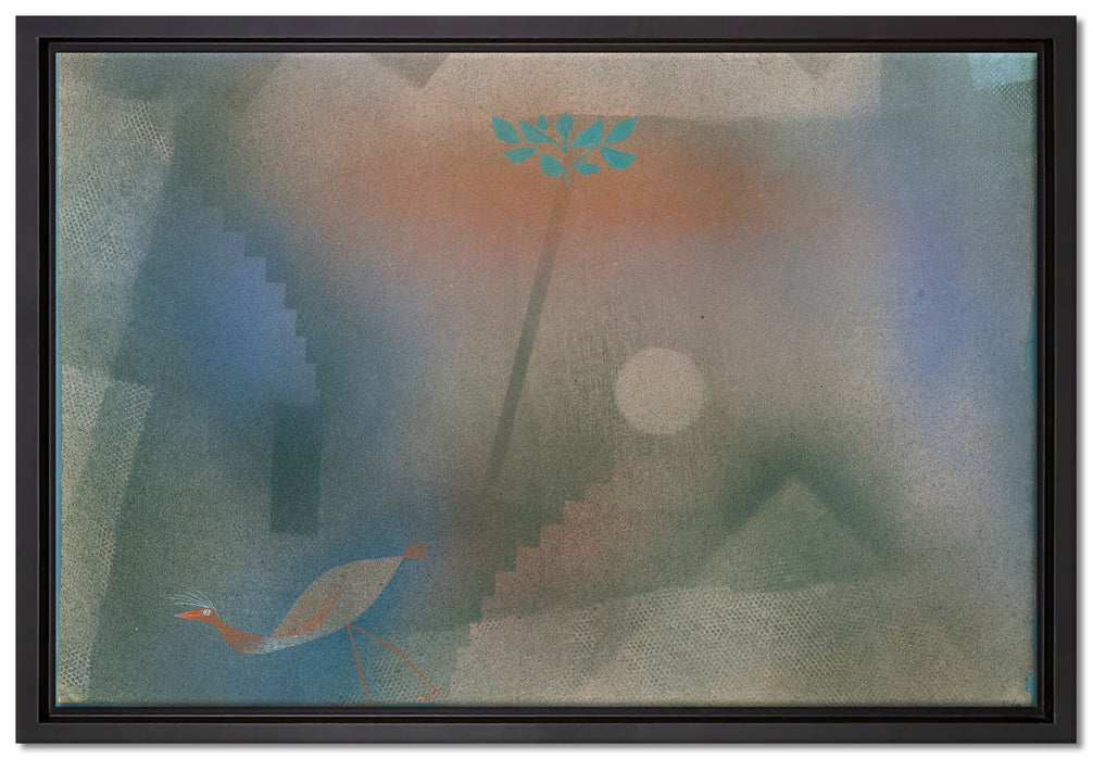 Paul Klee - Abwandernder Vogel  auf Leinwandbild gerahmt Größe 60x40