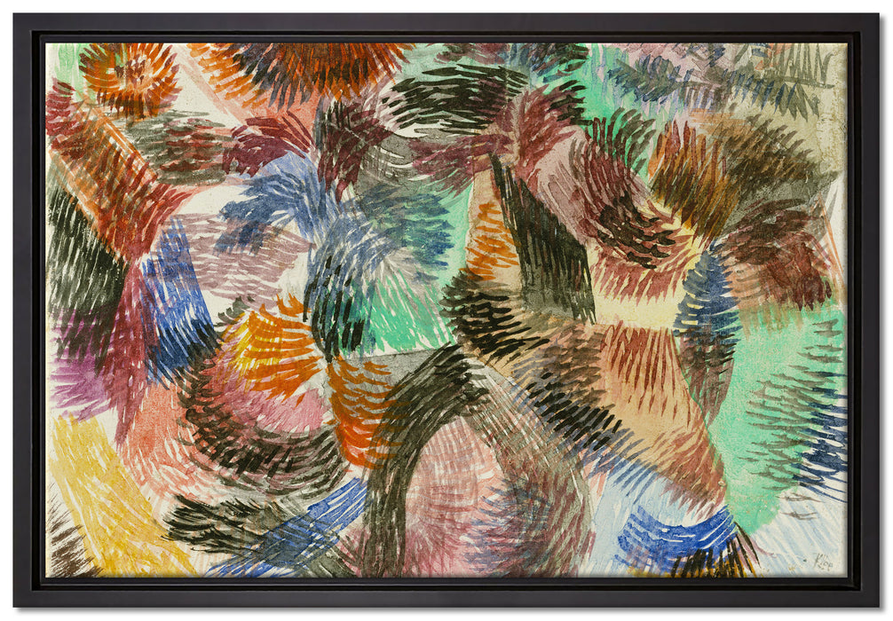 Paul Klee - Triebkraft des Waldes  auf Leinwandbild gerahmt Größe 60x40