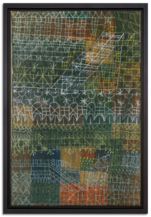 Paul Klee - Struktural I  auf Leinwandbild gerahmt Größe 60x40