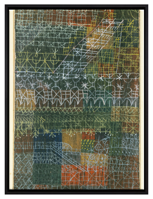 Paul Klee - Struktural I  auf Leinwandbild gerahmt Größe 80x60